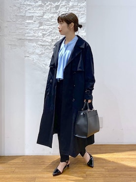 「LEPSIM（レプシィム）のアイテム（トレンチコート）」を使った、mayaさん（レディース・158cm）の冬コーディネート