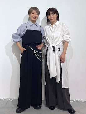 「アイテム（シャツワンピース）」を使った、mayaさん（レディース・158cm）の秋コーディネート