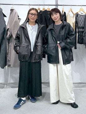 「アイテム（ブルゾン）」を使った、mayaさん（レディース・156cm）の秋コーディネート