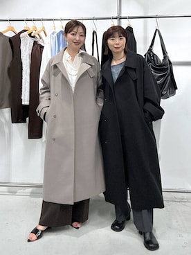 「アイテム（ステンカラーコート）」を使った、mayaさん（レディース・156cm）の秋コーディネート