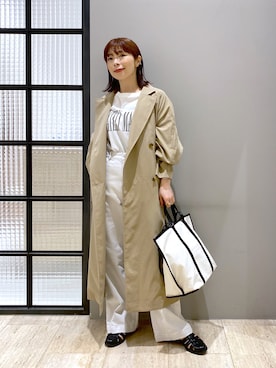 「LEPSIM（レプシィム）のアイテム（トレンチコート）」を使った、mayaさん（レディース・158cm）の春コーディネート