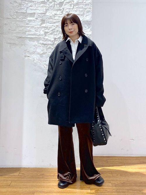 ウーリーダブルミドルコート 498550（その他アウター）｜LEPSIM