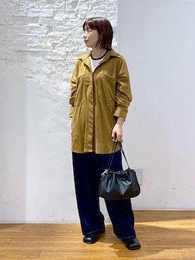 「LEPSIM（レプシィム）のドロストスクエアバッグ　578196（ショルダーバッグ）」を使った、mayaさん（レディース・156cm）の秋コーディネート
