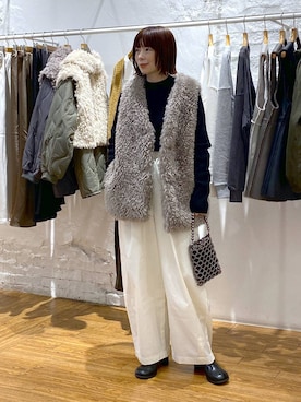 「アイテム（ニット/セーター）」を使った、mayaさん（レディース・156cm・40代）の秋コーディネート