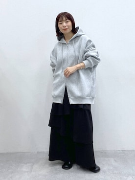 「アイテム（パーカー）」を使った、mayaさん（レディース・156cm・40代）の秋コーディネート