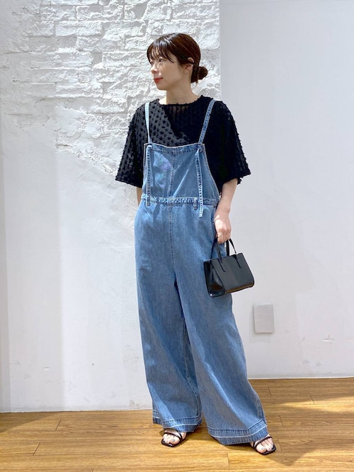 デブリンコ645BRILLANTE袖シアーメッシュ切替ハイテンションリブT アシンメトリー切り替えTシャツ | O F T A S