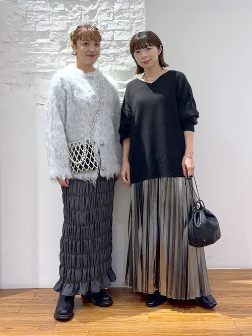 セール】無地シャーリングスカート2 147554（スカート）｜LEPSIM