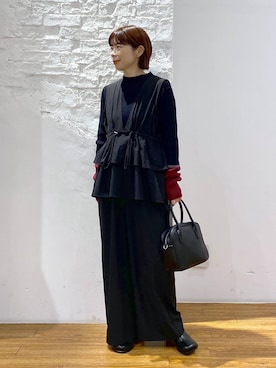 「アイテム（つなぎ/オールインワン）」を使った、mayaさん（レディース・156cm）の秋コーディネート