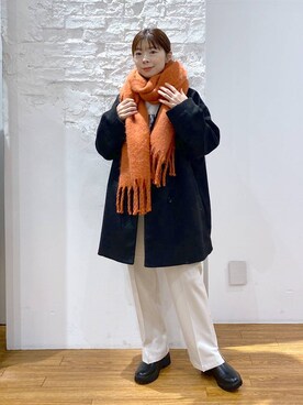 「アイテム（チェスターコート）」を使った、mayaさん（レディース・158cm・30代）の冬コーディネート