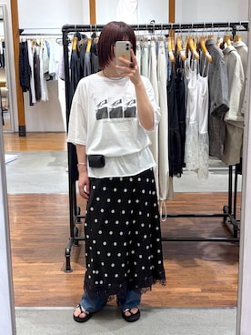 「LEPSIM（レプシィム）のスースーデニムストレートパンツ　637621（デニムパンツ、ブルー系）」を使った、mayaさん（レディース・158cm）の夏コーディネート