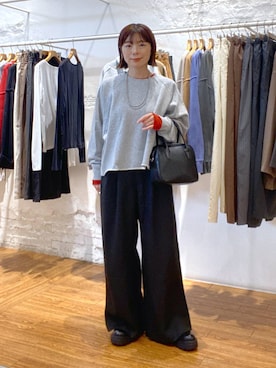 「アイテム（ボストンバッグ）」を使った、mayaさん（レディース・156cm・40代）の秋コーディネート