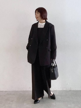 「アイテム（サロペット/オーバーオール）」を使った、mayaさん（レディース・156cm・40代）の冬コーディネート