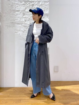 「LEPSIM（レプシィム）のアイテム（トレンチコート）」を使った、mayaさん（レディース・158cm）の冬コーディネート