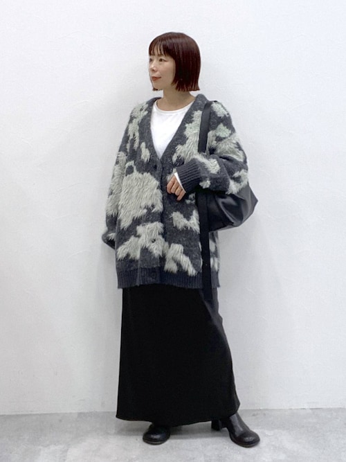 ストレッチサテンスカート4 97324