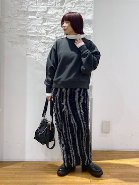 「アイテム（スカート）」を使った、mayaさん（レディース・156cm・40代）の冬コーディネート