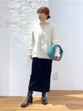 「レプシィム(LEPSIM)」｜「アイテム（ブーツ）」を使った、mayaさん（レディース・158cm）の冬コーディネート
