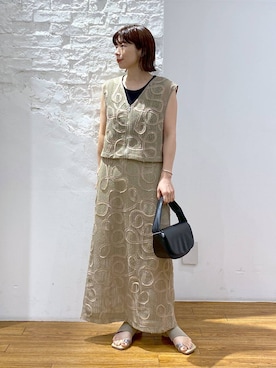 「アイテム（ベスト）」を使った、mayaさん（レディース・158cm・30代）の夏コーディネート