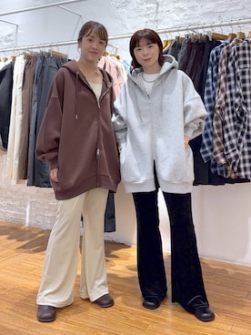 「アイテム（パーカー）」を使った、mayaさん（レディース・156cm・30代）の秋コーディネート