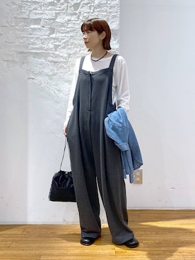「アイテム（サロペット/オーバーオール）」を使った、mayaさん（レディース・156cm・40代）の秋コーディネート