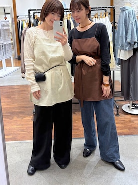 「LEPSIM（レプシィム）のガチャベルト　636673（ベルト、ブラウン系）」を使った、mayaさん（レディース・158cm）の春コーディネート