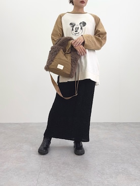 「COLDE （コルデ）のアイテム」を使った、ユタニさん（レディース・163cm）の秋コーディネート