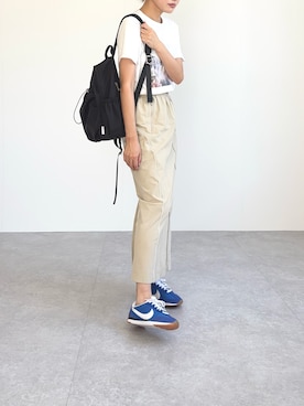 「アイテム（バックパック/リュック）」を使った、ユタニさん（レディース・163cm・30代）の夏コーディネート