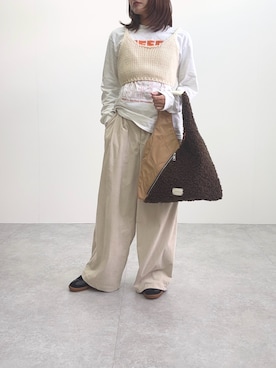 「COLDE （コルデ）のアイテム」を使った、ユタニさん（レディース・163cm）の秋コーディネート