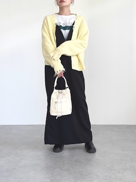 「COLDE （コルデ）のアイテム」を使った、ユタニさん（レディース・163cm）の冬コーディネート