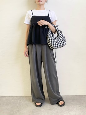 「COLDE （コルデ）のアイテム」を使った、ユタニさん（レディース・163cm）の夏コーディネート