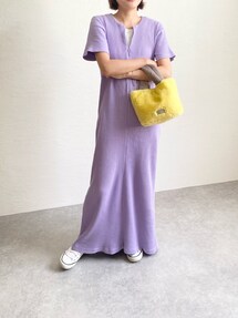 アダムエロペ／洗える BOTANICAL DYED SUMMER DRESS セール】【ADAM ET ROPE'】BOTANICAL DYED SUMMER DRESS