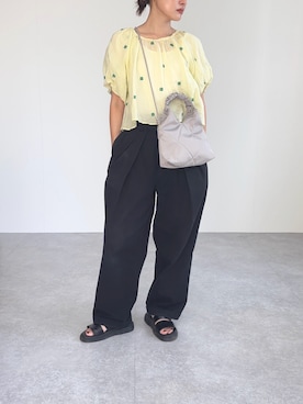 「COLDE （コルデ）のアイテム」を使った、ユタニさん（レディース・163cm）の夏コーディネート