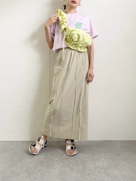 「COLDE （コルデ）のアイテム」を使った、ユタニさん（レディース・163cm）の夏コーディネート