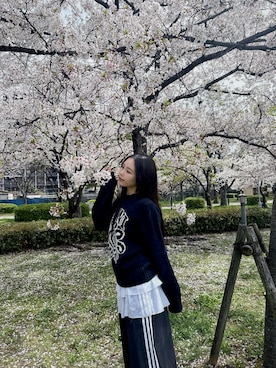 「GANNI（ガニー）のアイテム」を使った、야요さん（レディース・159cm）の春コーディネート