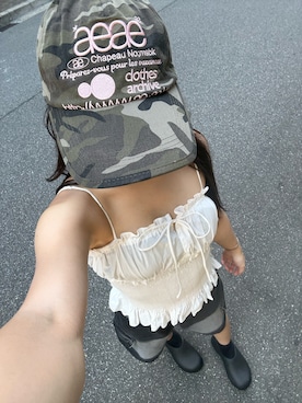 「aeae（エーイーエーイー）のアイテム」を使った、야요さん（レディース・159cm）の夏コーディネート