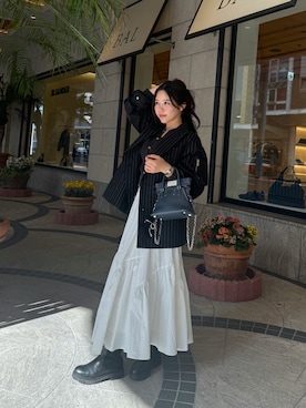 「Sacai（サカイ）のアイテム」を使った、야요さん（レディース・159cm）の春コーディネート