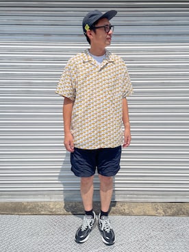 「アイテム（キャップ）」を使った、tatsuya さん（メンズ・172cm）の夏コーディネート