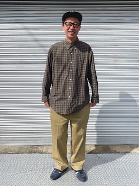 「アイテム（スニーカー）」を使った、tatsuya さん（メンズ・172cm）の秋コーディネート