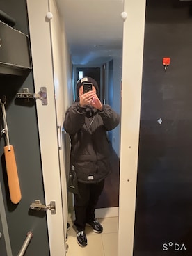 「WTAPS（ダブルタップス）のアイテム（ブルゾン）」を使った、みっこさん（レディース・158cm）の冬コーディネート