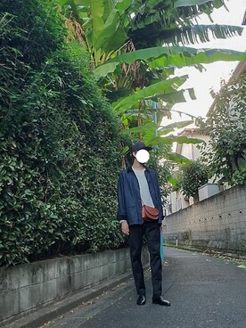 「MB（エムビー）のアイテム（スリッポン）」を使った、pokiiiiさん（メンズ・181cm）の秋コーディネート