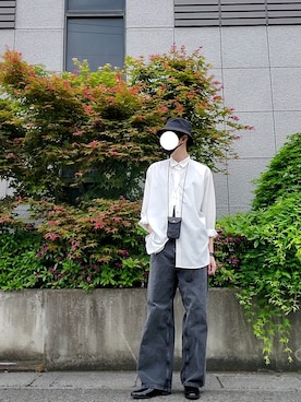 「MB（エムビー）のアイテム（帽子）」を使った、pokiiiiさん（メンズ・181cm）の春コーディネート