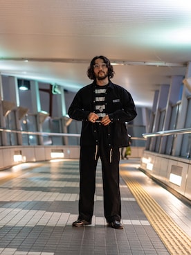 「BROTHER BRIDGE（ブラザーブリッジ）のアイテム」を使った、sugaさん（メンズ・177cm）の秋コーディネート