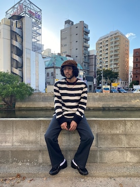 「BROTHER BRIDGE（ブラザーブリッジ）のアイテム」を使った、sugaさん（メンズ・177cm）の秋コーディネート