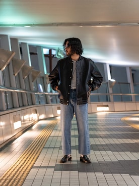 「BROTHER BRIDGE（ブラザーブリッジ）のアイテム」を使った、sugaさん（メンズ・177cm）の秋コーディネート