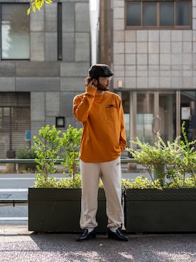 「BROTHER BRIDGE（ブラザーブリッジ）のアイテム」を使った、sugaさん（メンズ・177cm）の秋コーディネート