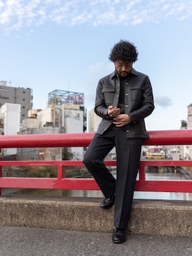 「ファッションの力を信じよう」｜「アイテム（ローファー）」を使った、sugaさん（メンズ・177cm）の冬コーディネート