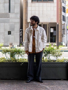 「schott（ショット）の【直営限定】Schott/ショット/MILITARY SLACKS/ミリタリースラックス（その他パンツ）」を使った、sugaさん（メンズ・177cm）の秋コーディネート
