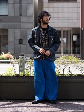 「春カラー」｜「アイテム（ブルゾン）」を使った、sugaさん（メンズ・177cm）の春コーディネート