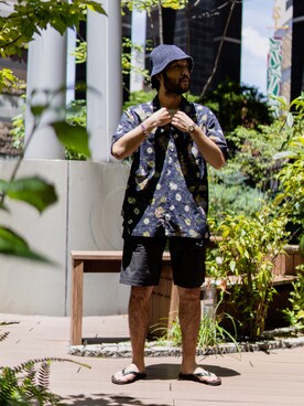 「SCHOTT」｜「アイテム（アクセサリー）」を使った、sugaさん（メンズ・177cm）の夏コーディネート