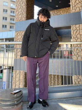 「schott（ショット）のアイテム（パンツ）」を使った、sugaさん（メンズ・177cm）の秋コーディネート