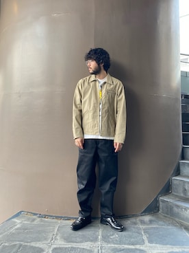 「ワーク」｜「アイテム（ブルゾン）」を使った、sugaさん（メンズ・177cm）の春コーディネート